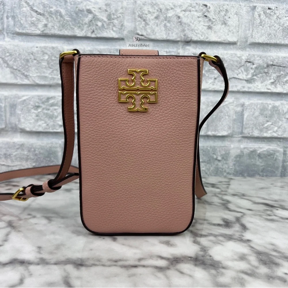 Tory Burch Britten Phone Crossbody In Light Meadowsweet Pink